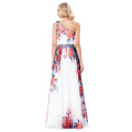 Grace Karin One Shoulder Chiffon Flower Pattern Long Prom Festa Vestido 7 Tamanho US 4 ~ 16 GK000134-1